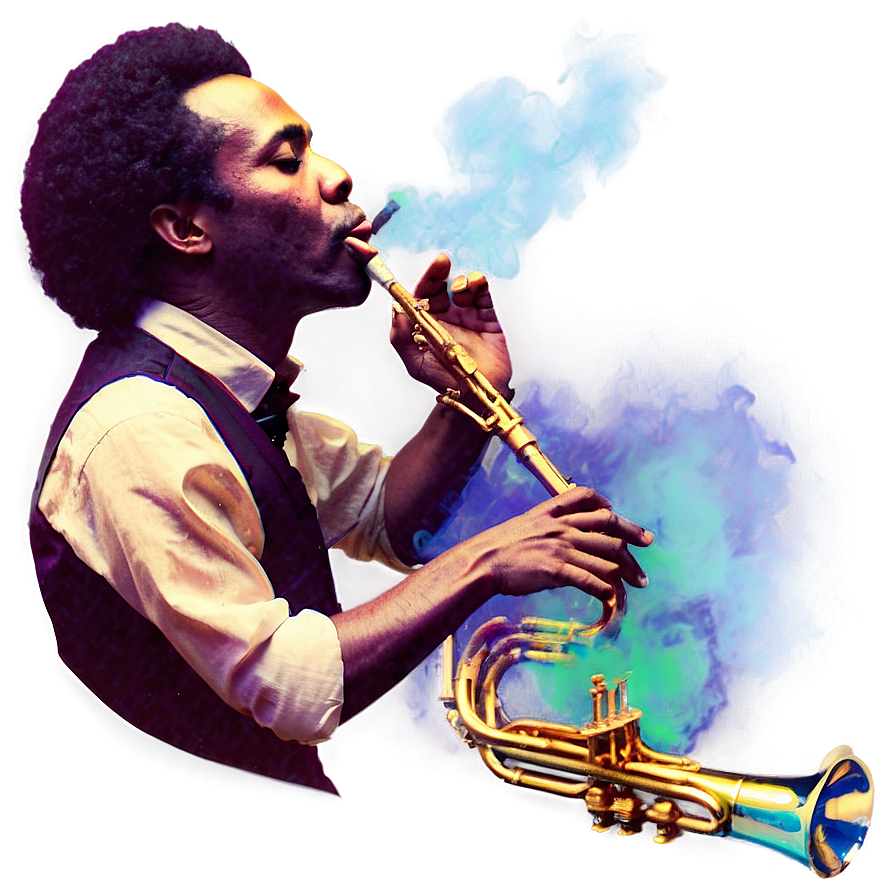 Smoking Jazz Musician Png 2 PNG Image