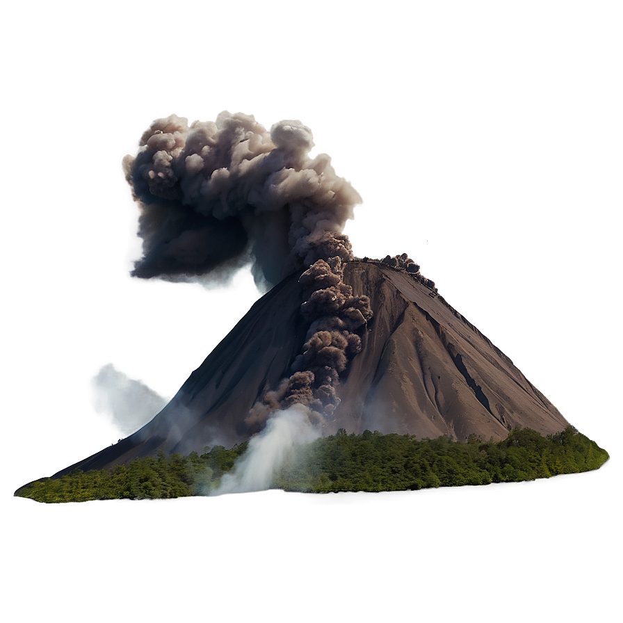 Smoking Volcano Eruption Png Vgd82 PNG Image