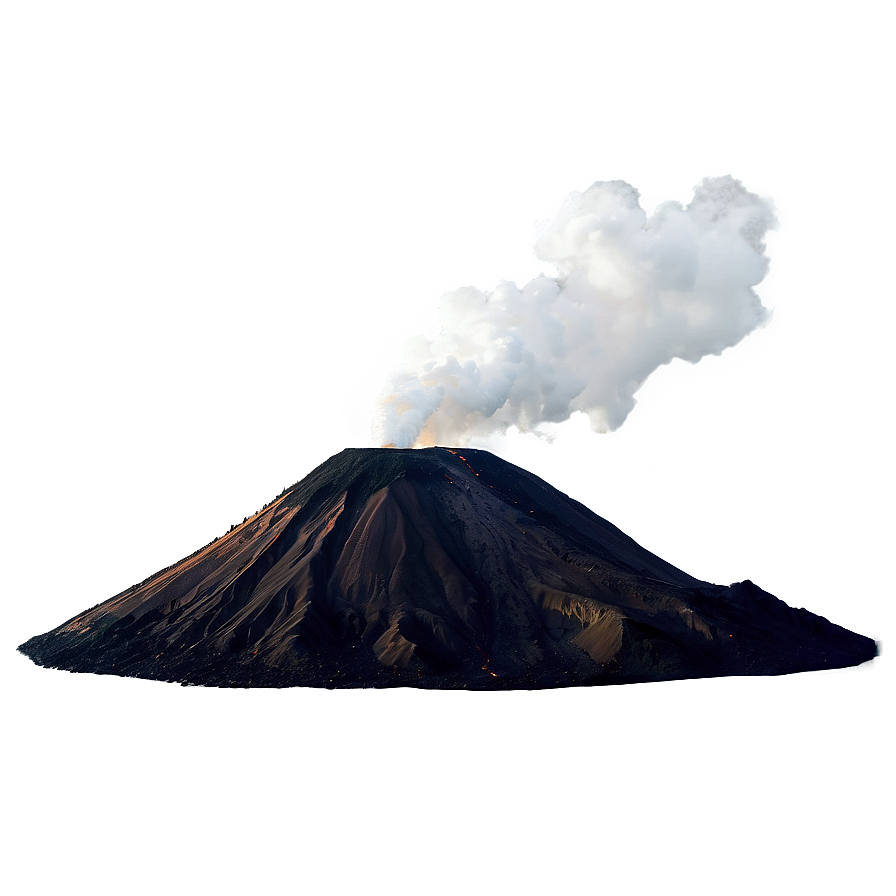 Smoking Volcano Top Png 05232024 PNG Image