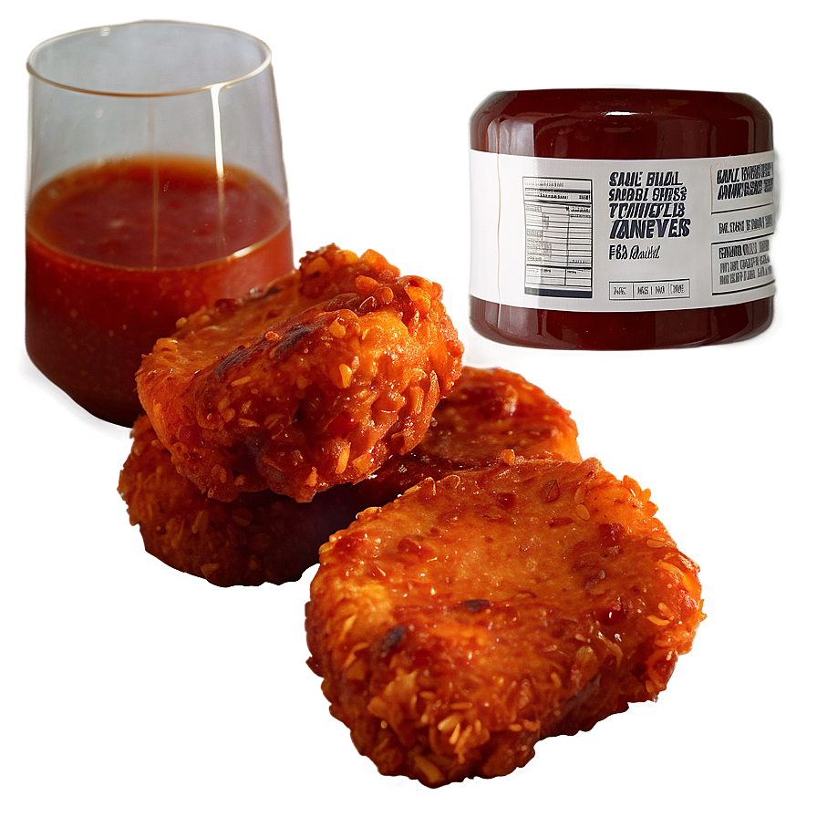 Smoky Bbq Chicken Nuggets Png Wqb PNG Image