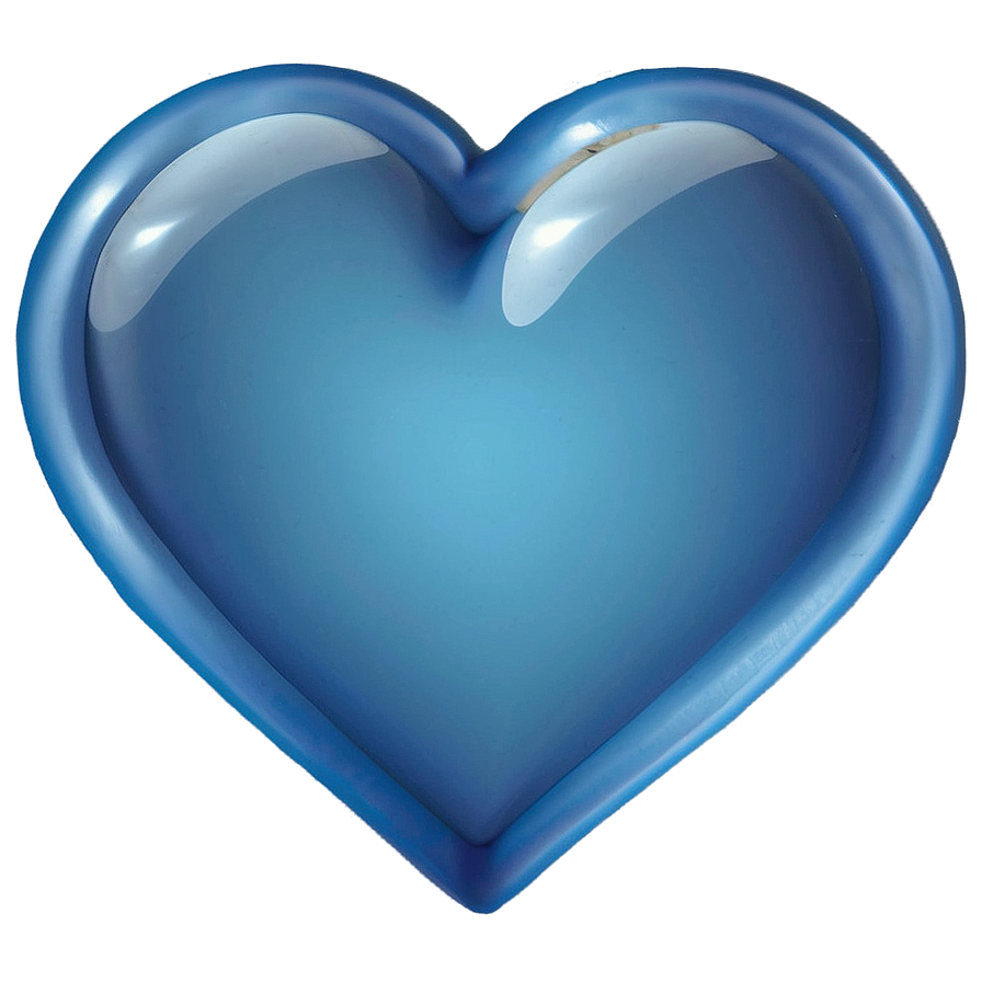 Smoky Blue Heart Emoji Png Ofx83 PNG Image