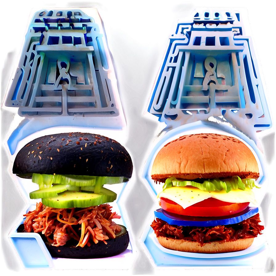 Smoky Pulled Pork Burger Png 05242024 PNG Image