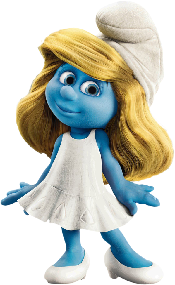 Smurfette Character Portrait PNG Image