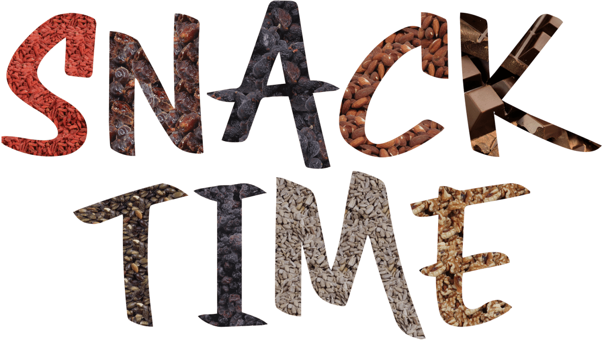 Snack Time Typography PNG Image