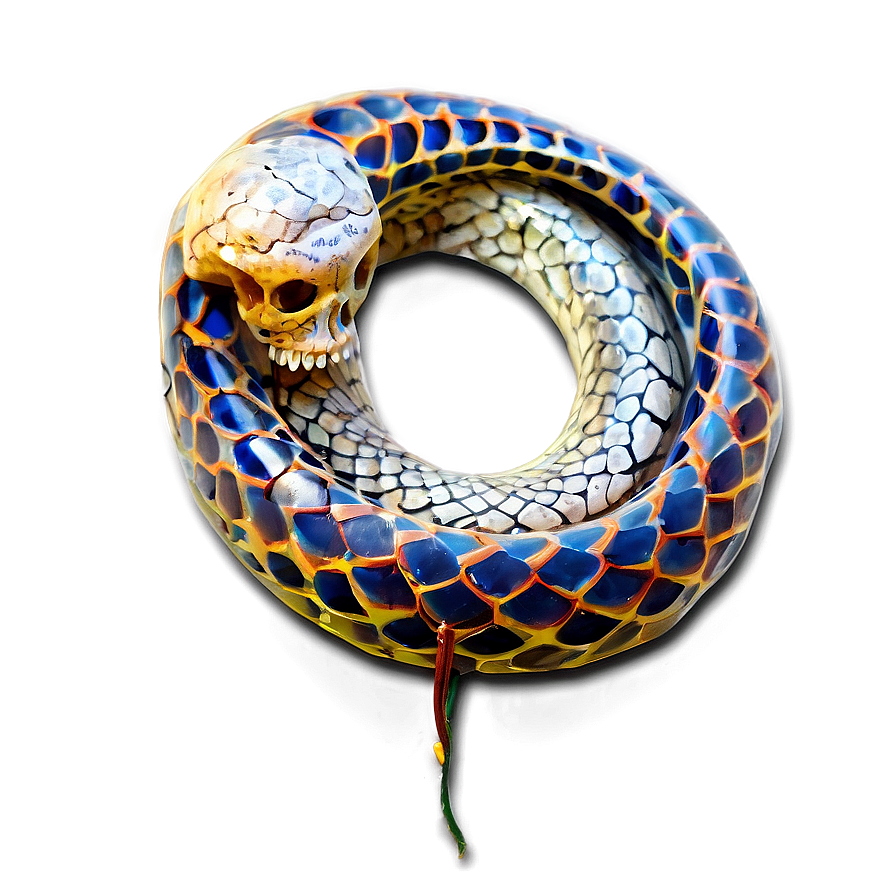 Snake Tattoo With Skull Png Ejc PNG Image