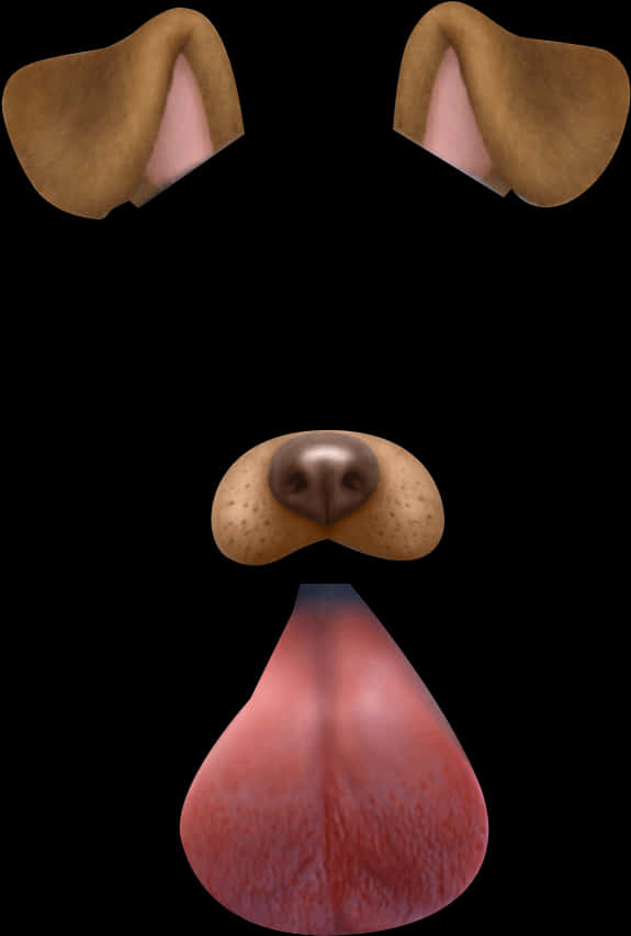 Snapchat Dog Filter Elements PNG Image