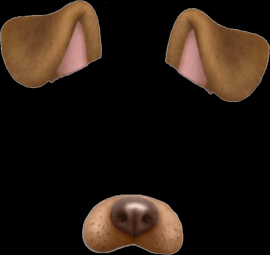 Snapchat Dog Filter Elements PNG Image