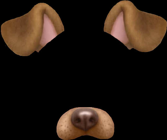 Snapchat Dog Filter Elements PNG Image