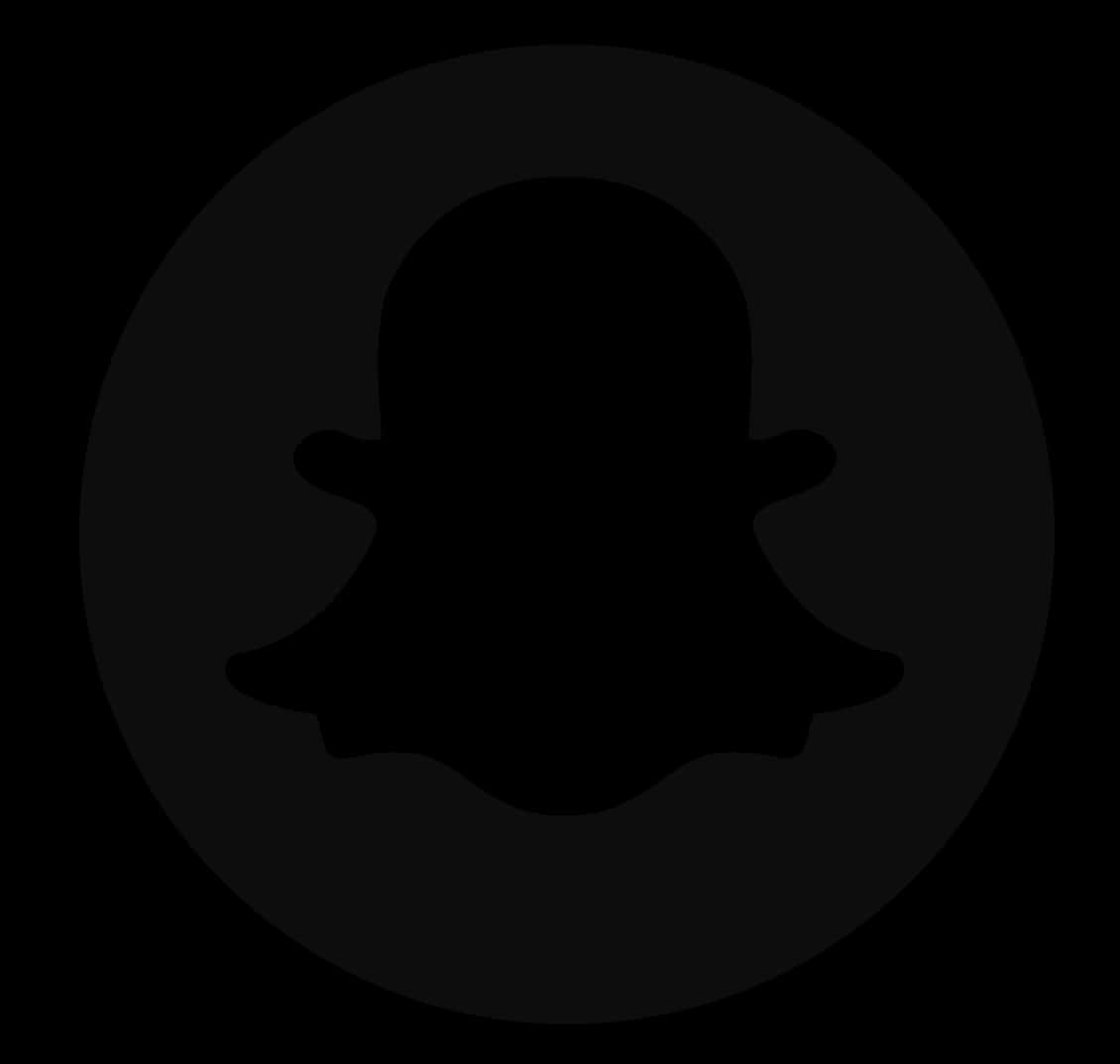 Snapchat_ Ghost_ Logo_ Black_ Background PNG Image