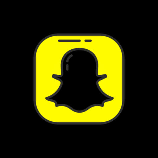 Snapchat_ Logo_ Ghost_ Outline PNG Image