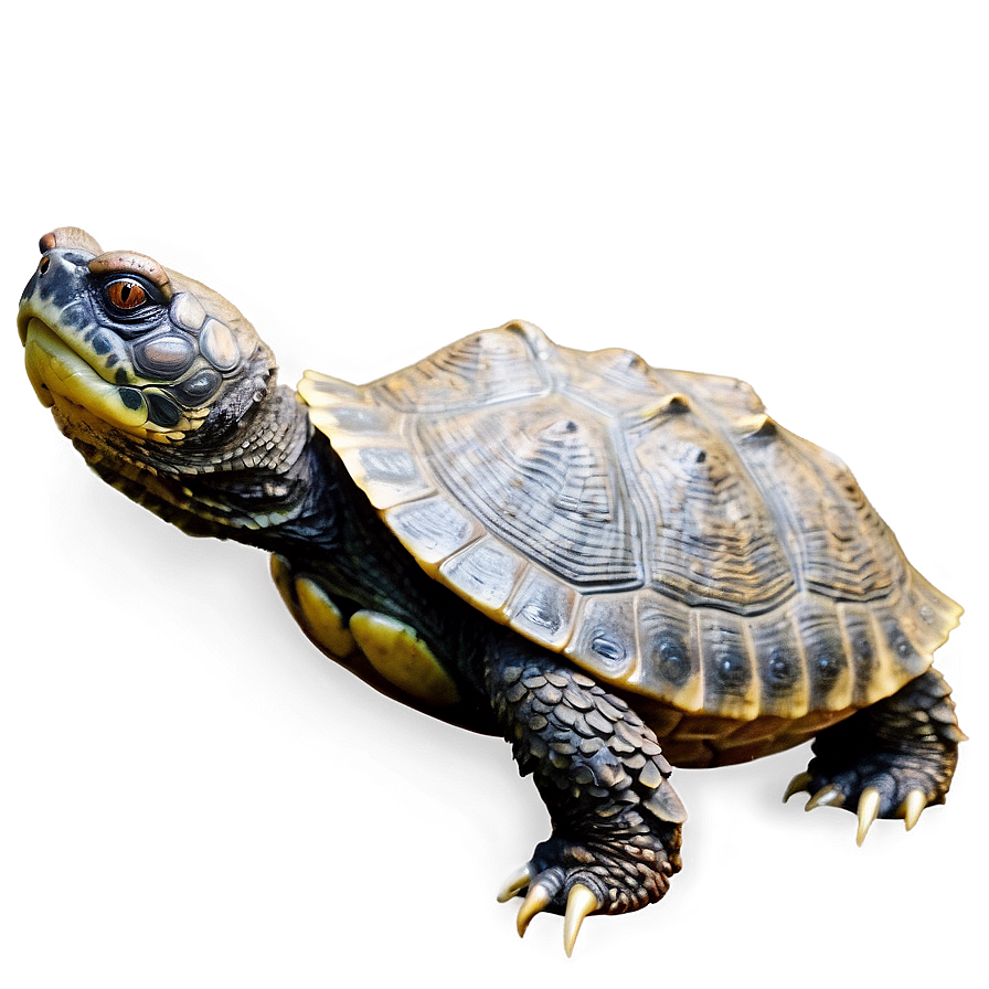 Snapping Turtle In Forest Setting Png Bwc77 PNG Image