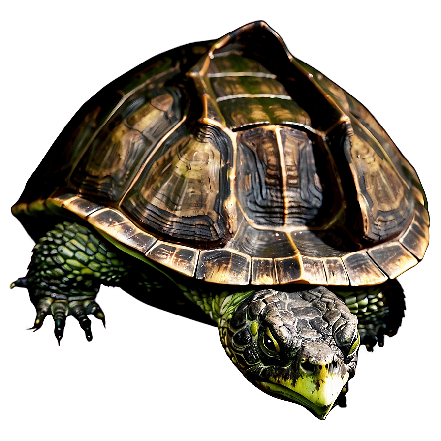 Snapping Turtle With Reflective Shell Png 06252024 PNG Image