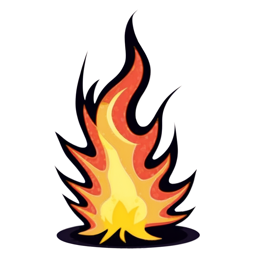 Snappy Cartoon Fire Png Drn81 PNG Image