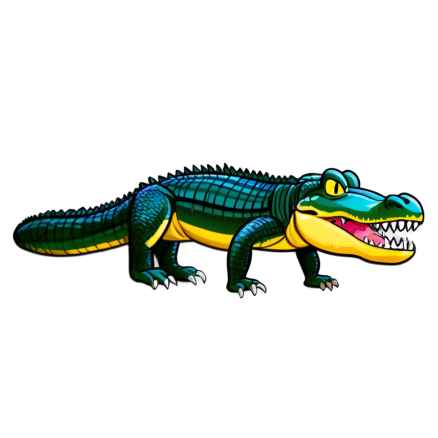 Sneaky Alligator Png Baw PNG Image