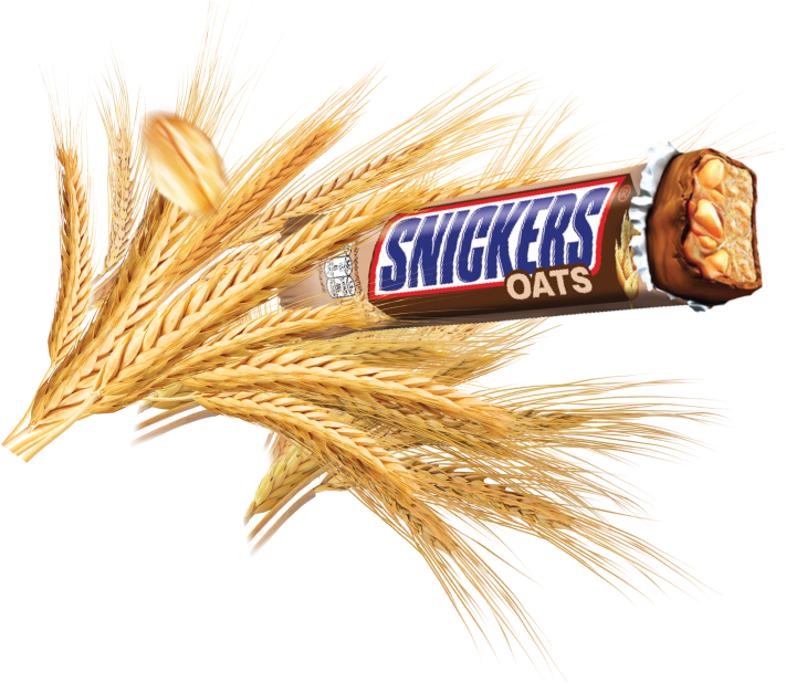 Snickers Oats Barwith Wheat Stalks PNG Image