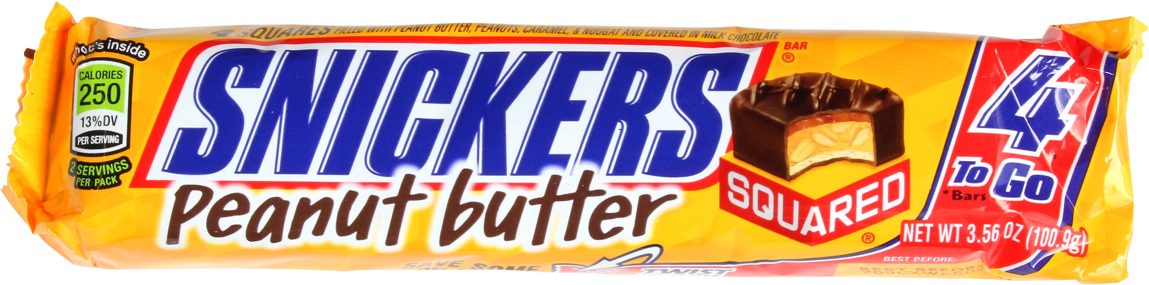 Snickers Peanut Butter Squared Packaging PNG Image