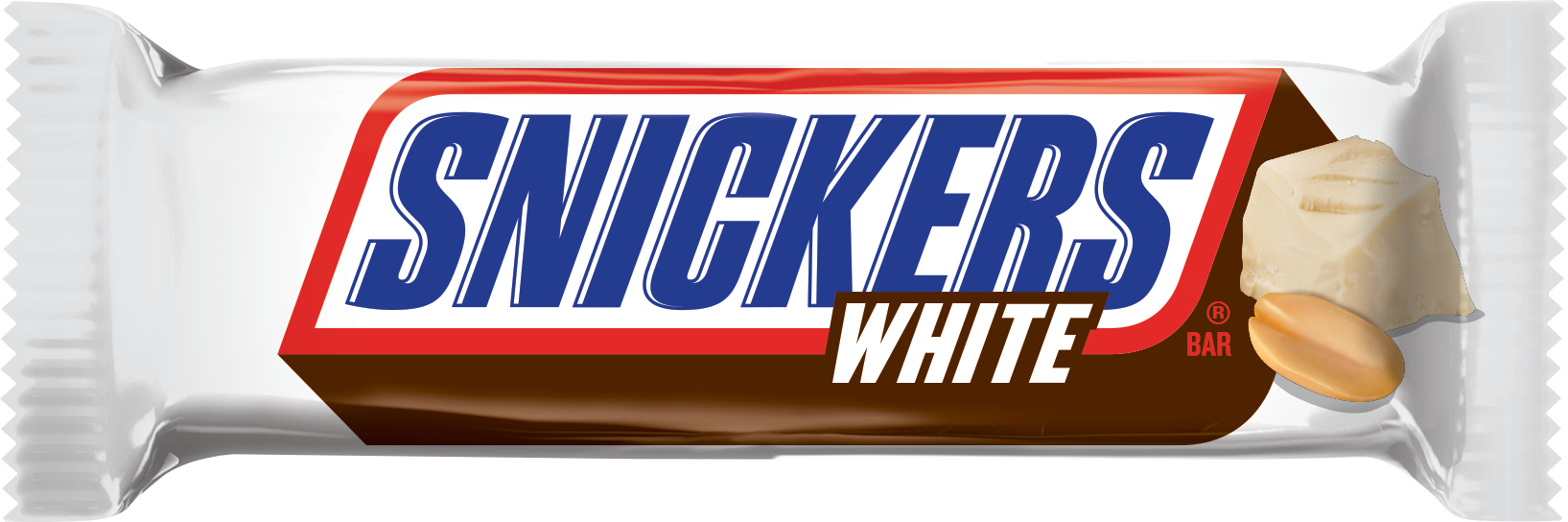 Snickers White Chocolate Bar Packaging PNG Image