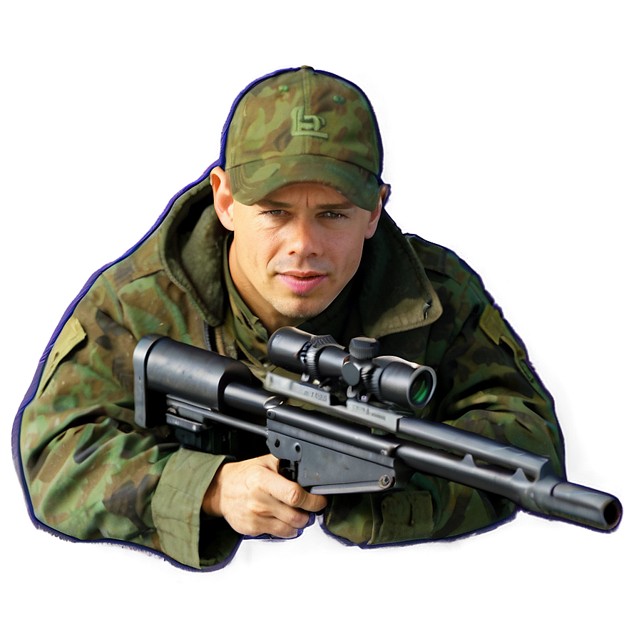 Sniper In Hideout Png 06112024 PNG Image