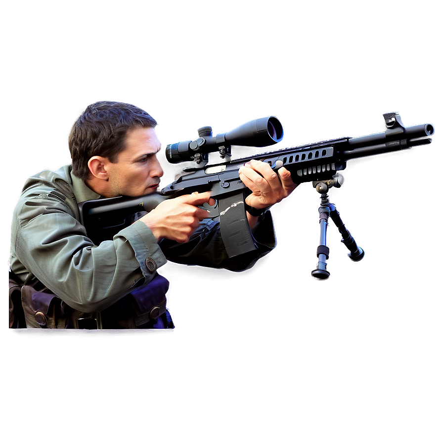 Sniper Rifle In Action Pose Png Ism PNG Image