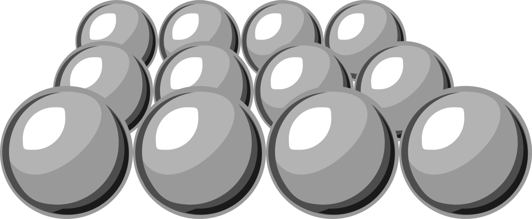 Snooker Balls Triangle Formation PNG Image