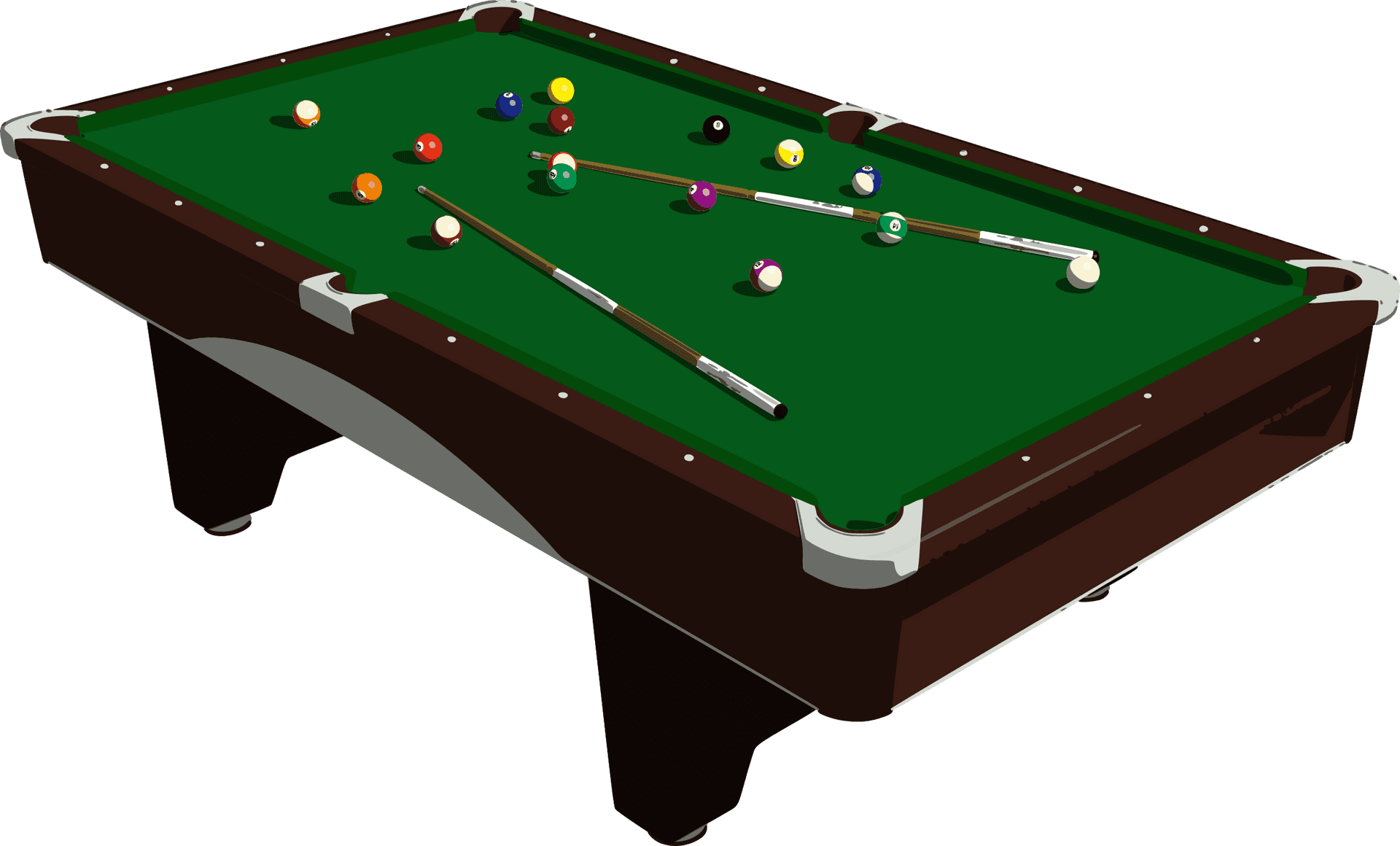 Snooker Table Setup PNG Image