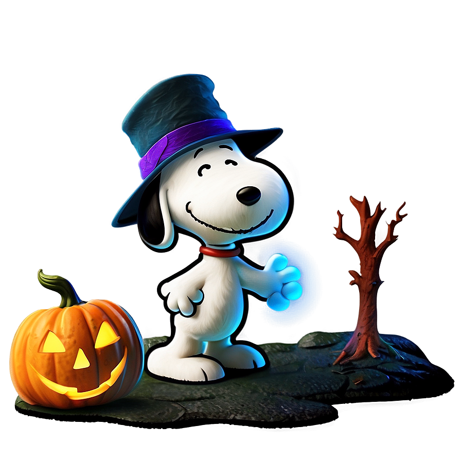 Snoopy Halloween Ghost Hunt Png Ekw PNG Image