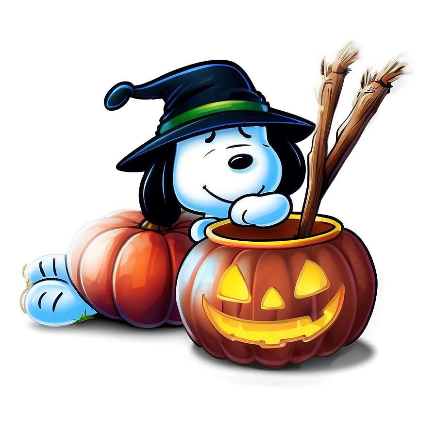 Snoopy Halloween Witchcraft Png Jjq PNG Image