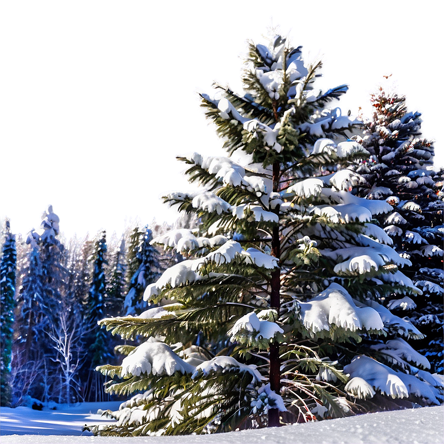 Snow Blanketed Trees Png Urp PNG Image