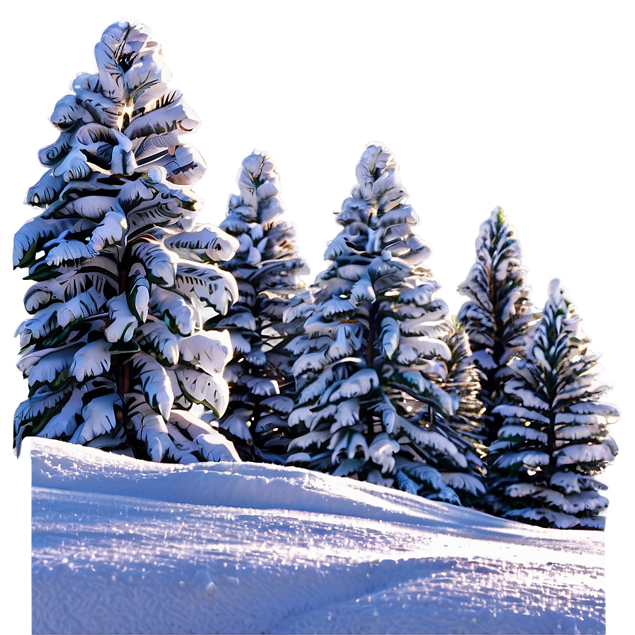 Snow Clad Trees Png 06292024 PNG Image