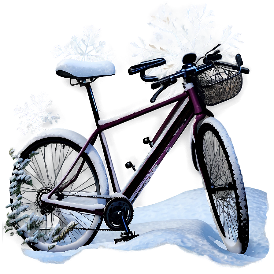 Snow Covered Bicycle Png Adl40 PNG Image