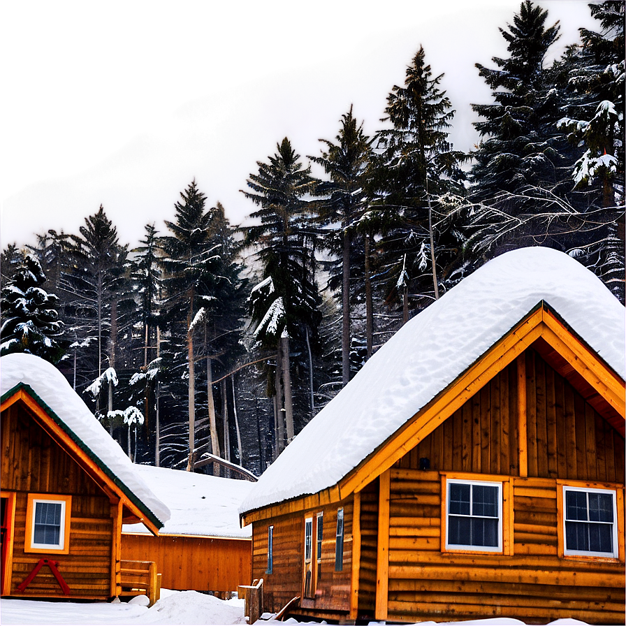 Snow-covered Cabins In Maine Png 63 PNG Image