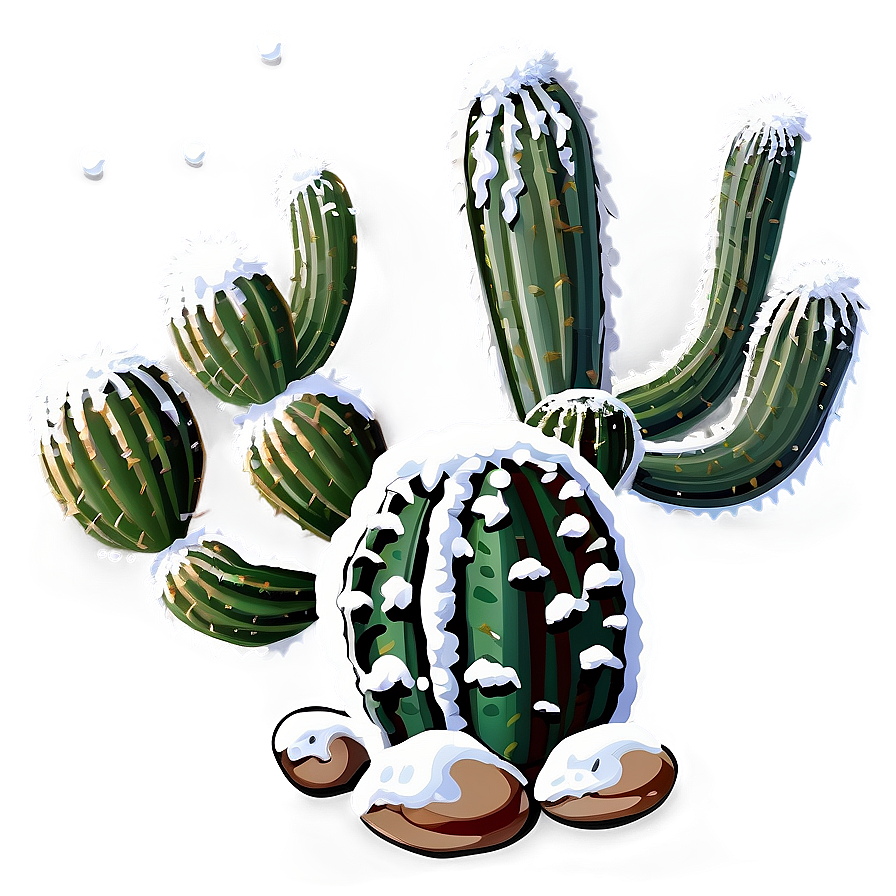 Snow-covered Cactus Png Iak69 PNG Image