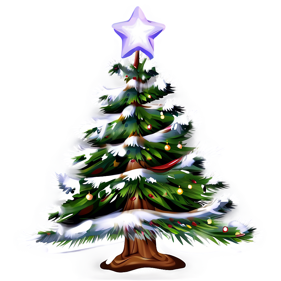 Snow-covered Christmas Tree Transparent Png 05262024 PNG Image