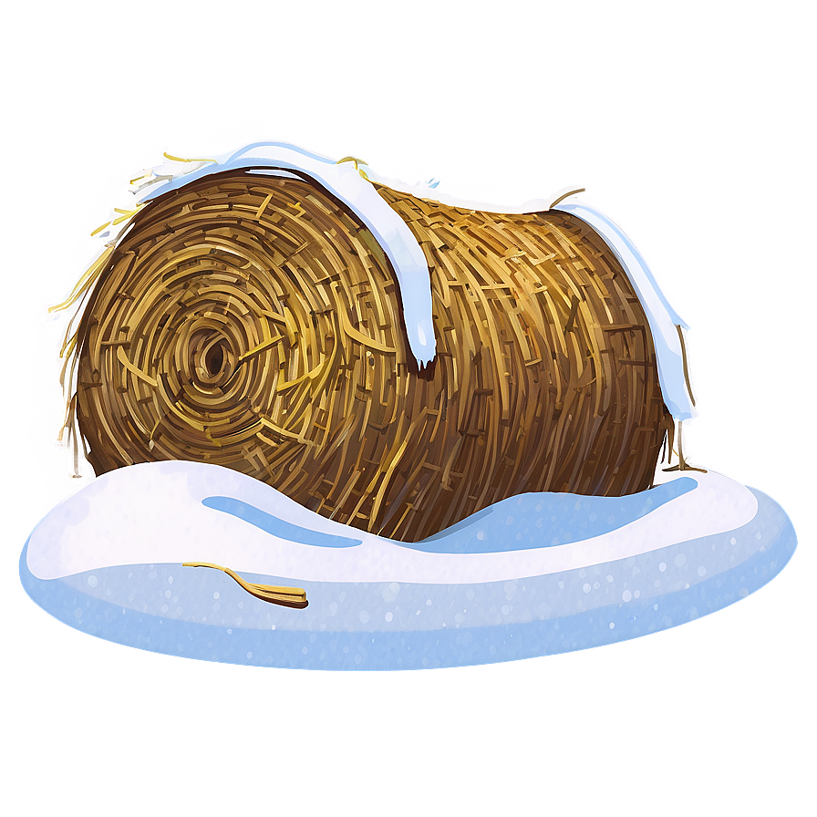 Snow-covered Hay Png Ern22 PNG Image