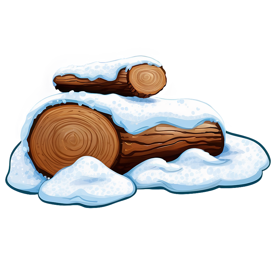 Snow-covered Log Png 05252024 PNG Image