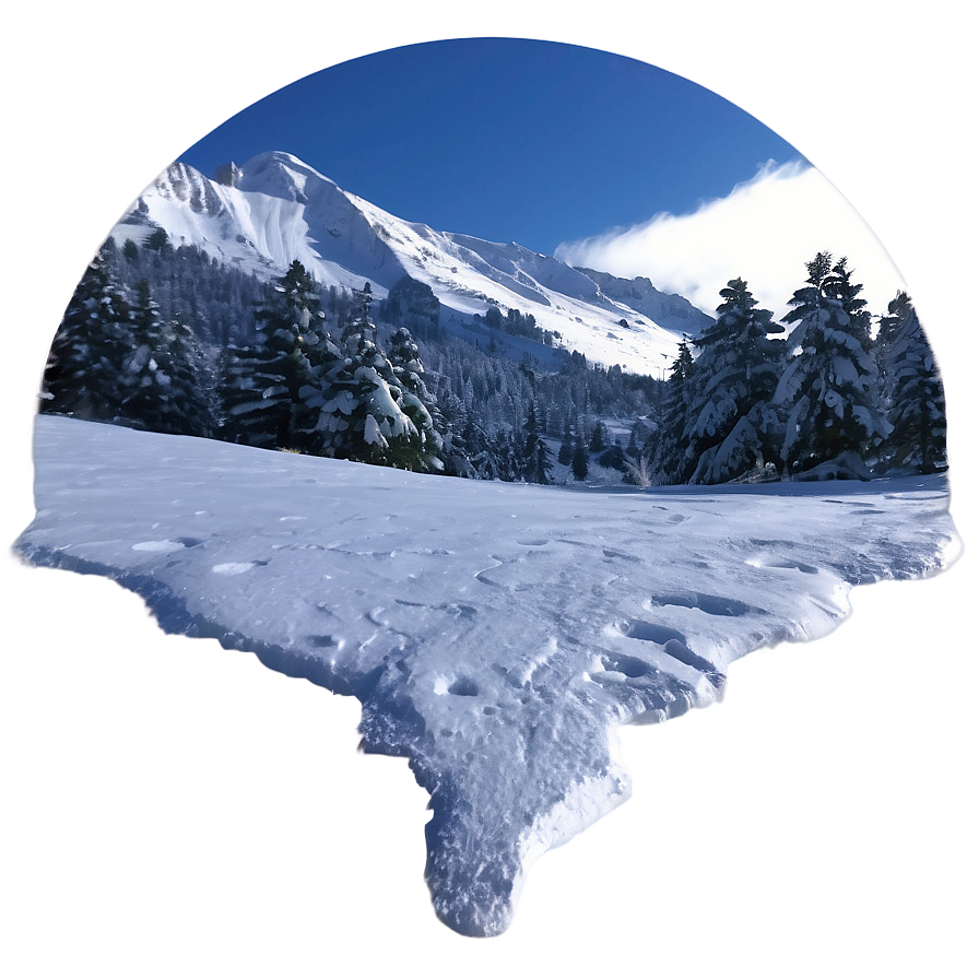 Snow-covered Mountain Landscape Png Pmo99 PNG Image