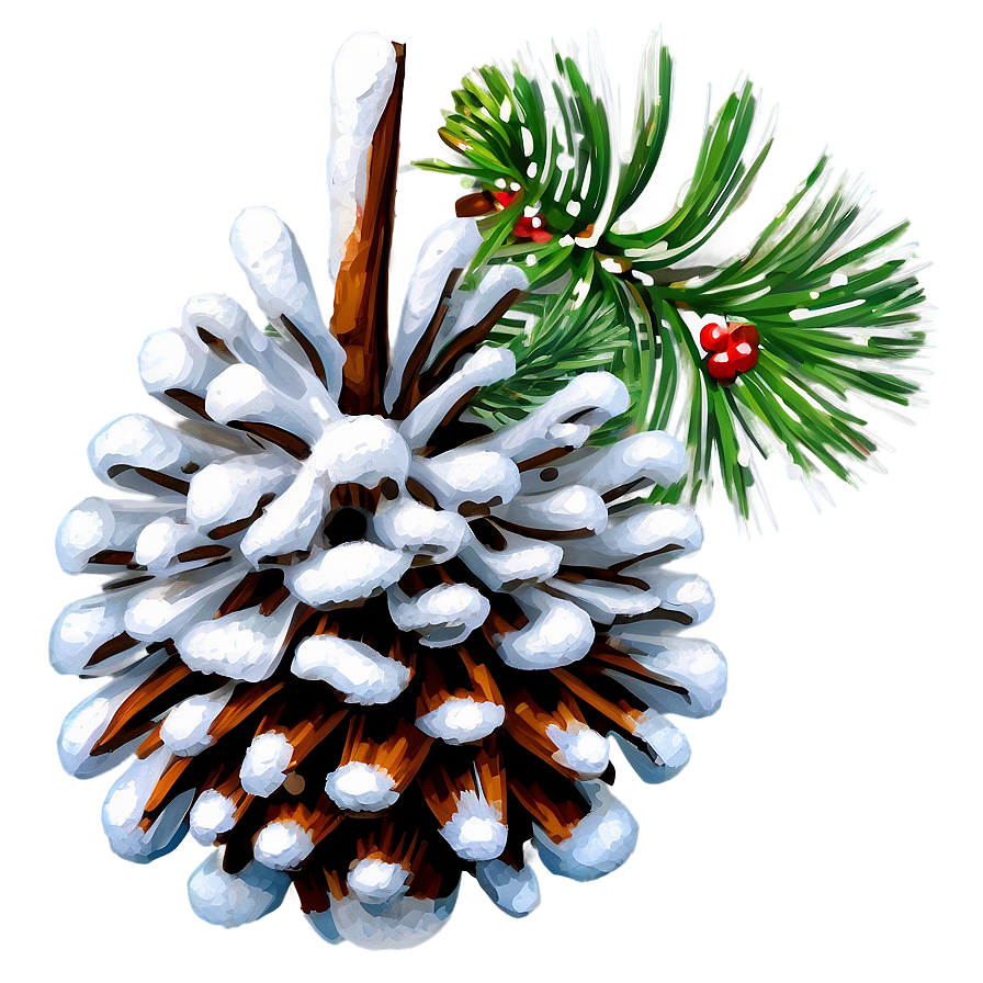 Snow-covered Pine Cones Png 88 PNG Image