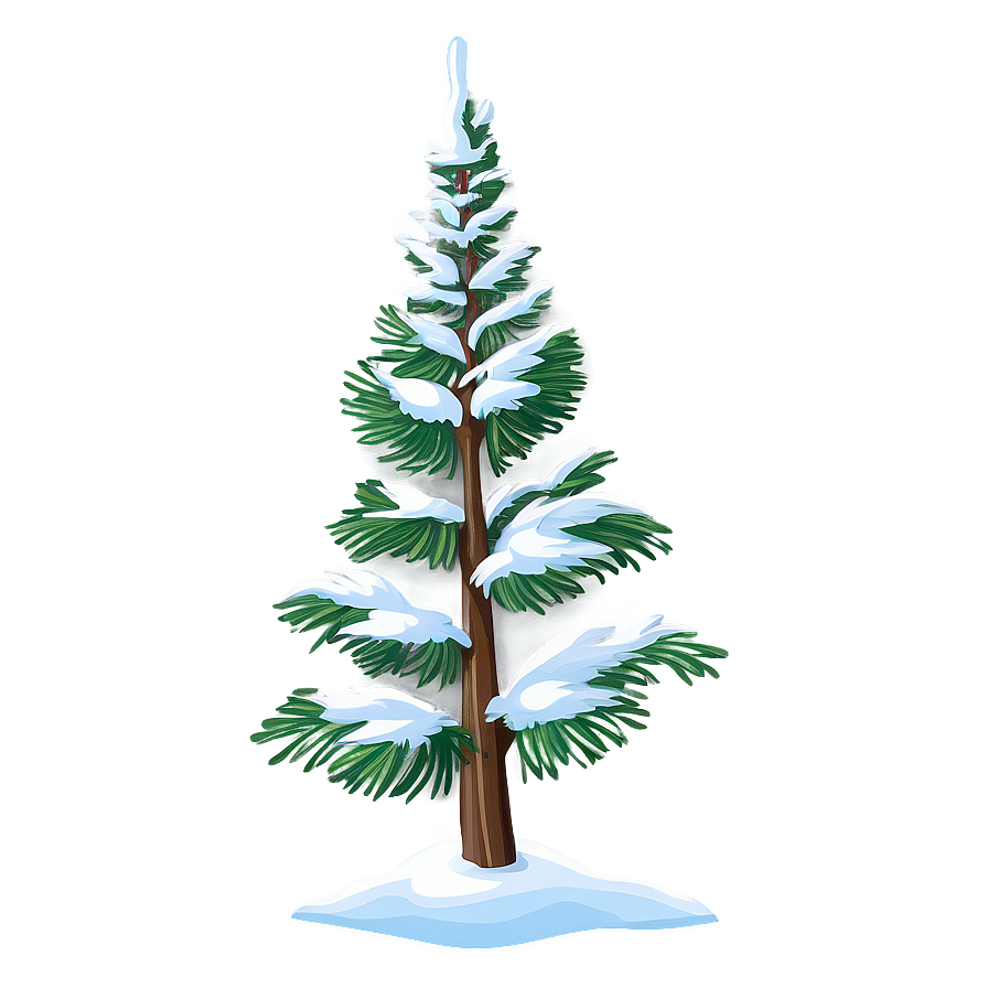 Snow Covered Pine Tree Png Khj PNG Image