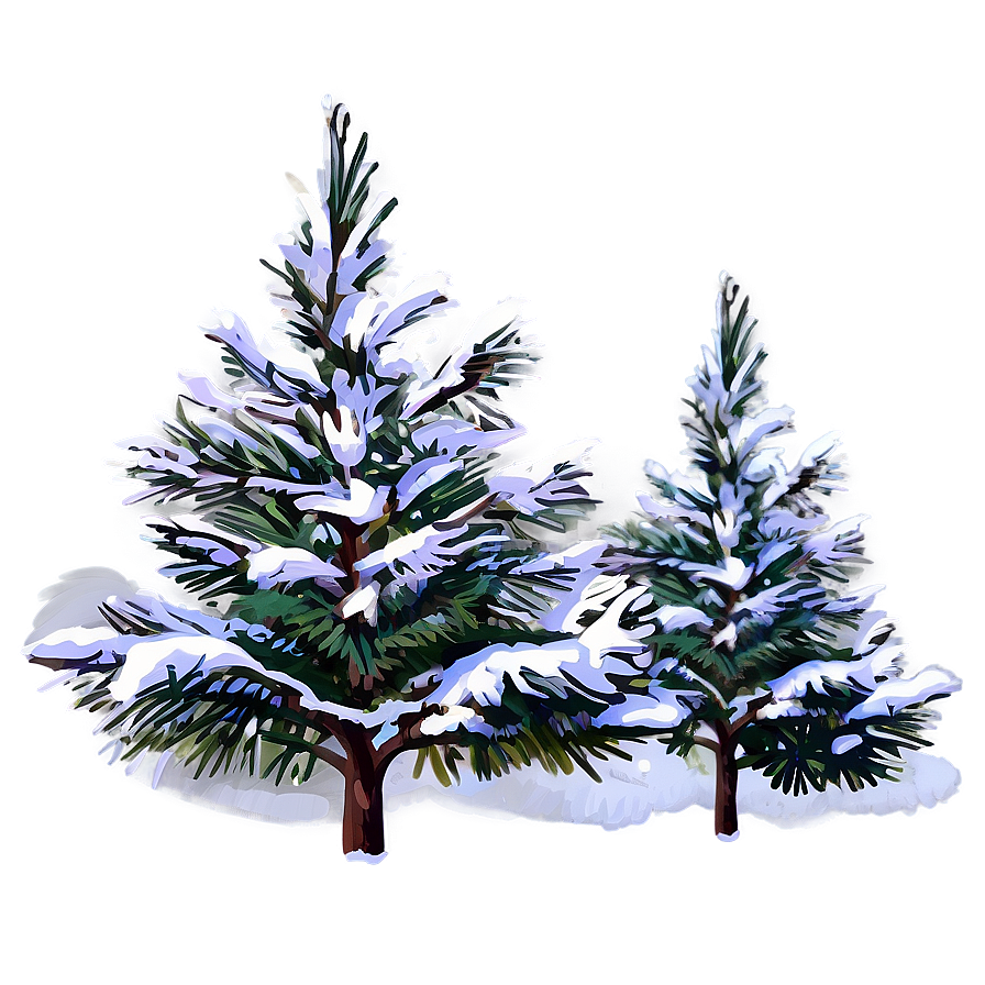 Snow Covered Pine Tree Png Srb18 PNG Image