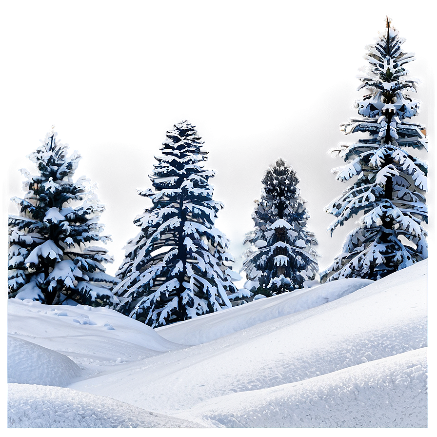 Snow-covered Pine Trees Photo Png Ctu46 PNG Image