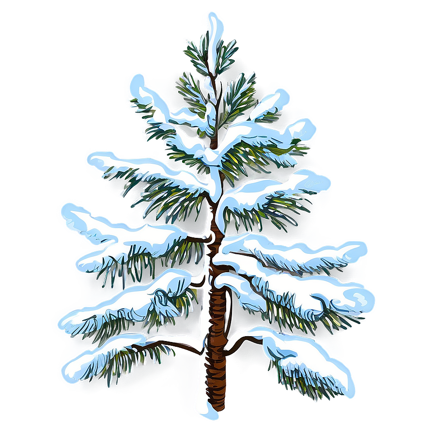 Snow-covered Spruce Tree Png Kin30 PNG Image