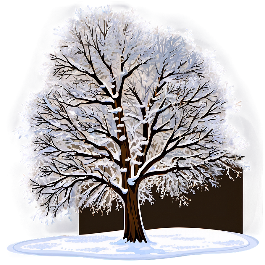 Snow Dusted Tree Png Ljl PNG Image