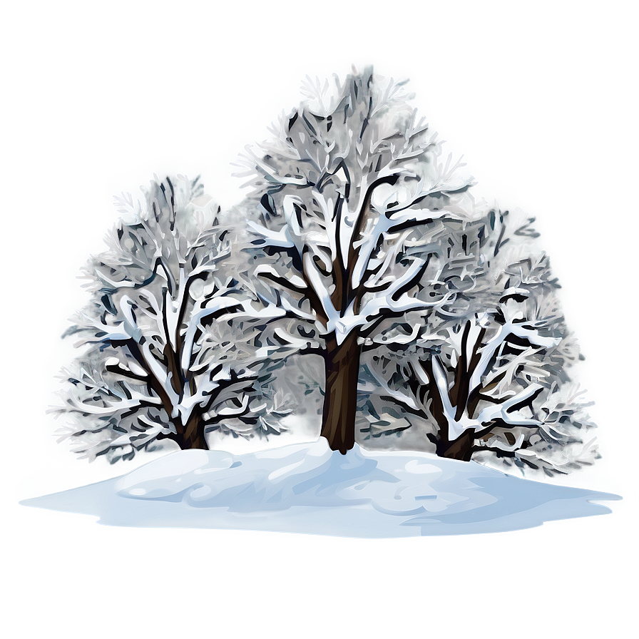 Snow Enveloped Trees Png Gmy PNG Image