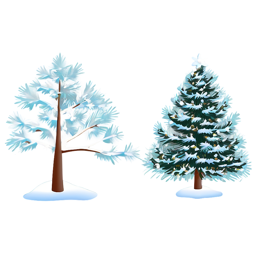 Snow Frosted Christmas Tree Png Lby30 PNG Image