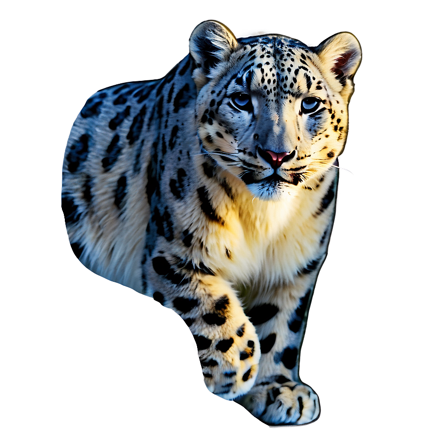 Snow Leopard During Sunset Png 49 PNG Image