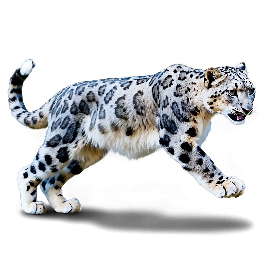 Snow Leopard In Action Sequence Png 06122024 PNG Image