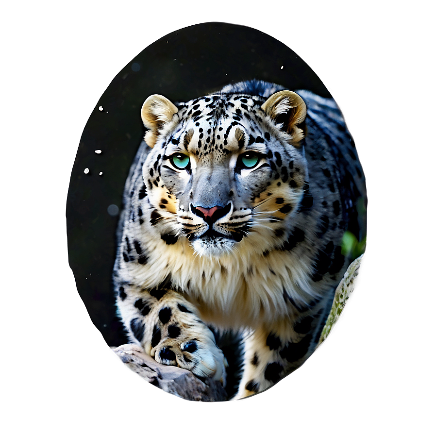 Snow Leopard In Moonlight Png Imw62 PNG Image