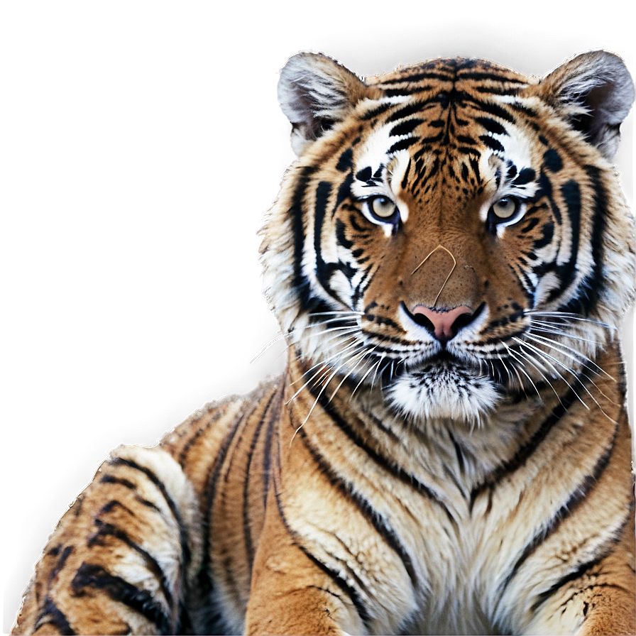 Snow Tiger Stern Look Png Jwh14 PNG Image