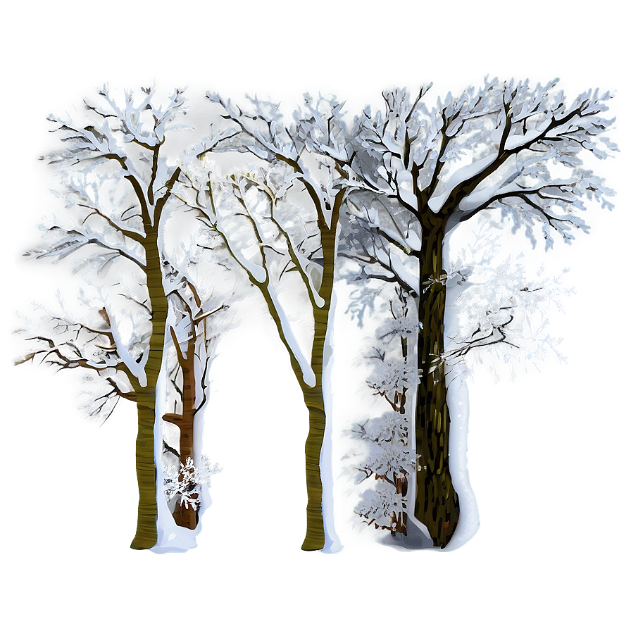 Snow Veiled Trees Png 17 PNG Image