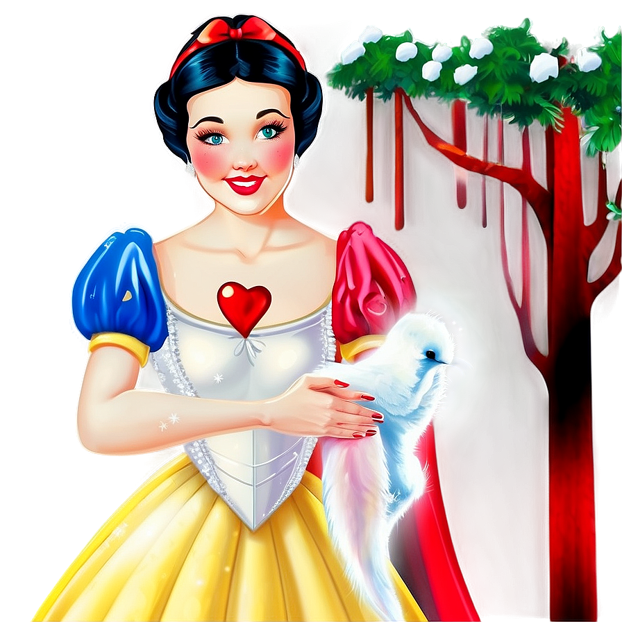 Snow White And Forest Animals Png Wob PNG Image